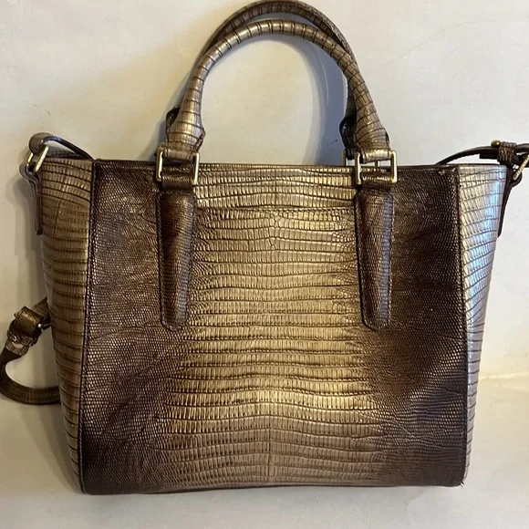 Brahmin Mini Arno Sable Lizard Fashion